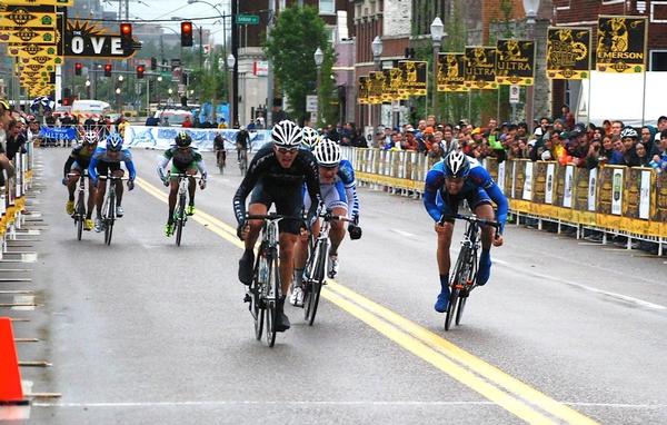 'PureBlack Racing's Mike Northey wins the Tour De Grove's NRC Criterium in St Louis, Missouri'